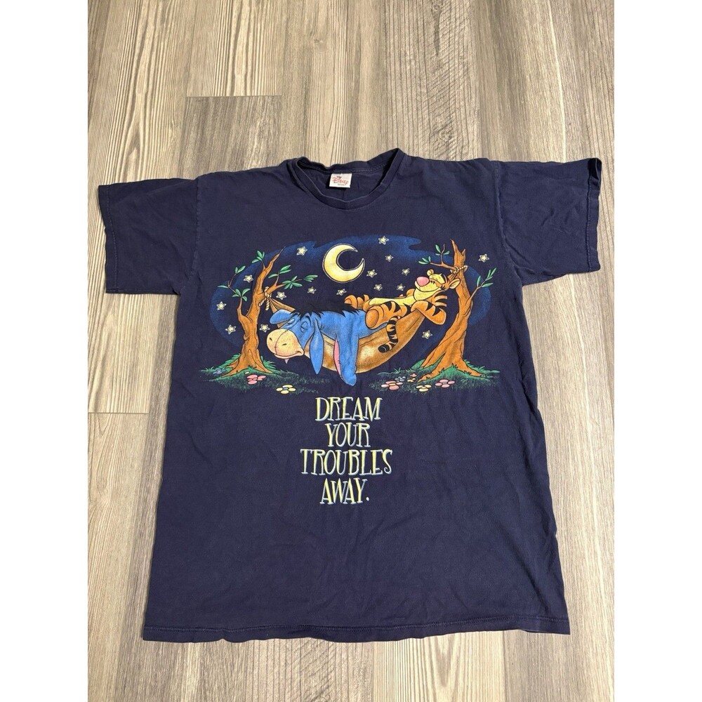 Vintage 90s Disney Store Tigger Eeyore Dream Sleep T Shirt OSFA